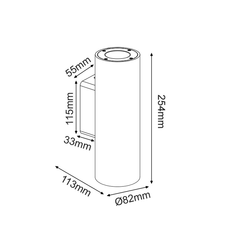 ^ΣΤΡΟΓΓΥΛΟ ΕΠΙΤΟΙΧΟ ΦΩΤΙΣΤΙΚΟ UP-DOWN IP65 2XGU10 ΛΕΥΚΟ ΤΣΙΜΕΝΤΟ ^ΣΤΡΟΓΓΥΛΟ ΕΠΙΤΟΙΧΟ ΦΩΤΙΣΤΙΚΟ UP-DOWN IP65 2XGU10 ΛΕΥΚΟ ΤΣΙΜΕΝΤΟ