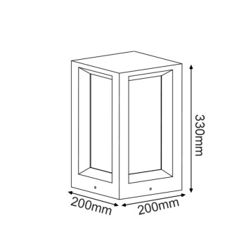^ΦΩΤΙΣΤΙΚΟ ΚΗΠΟΥ 330MM IP65 2xE27 Max.7W ΜΑΥΡΟ ΤΣΙΜΕΝΤΟ & PC ΚΑΛΥΜΜΑ