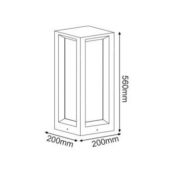 ^ΦΩΤΙΣΤΙΚΟ ΚΗΠΟΥ 560MM IP65 3xE27 Max.7W ΜΑΥΡΟ ΤΣΙΜΕΝΤΟ & PC ΚΑΛΥΜΜΑ