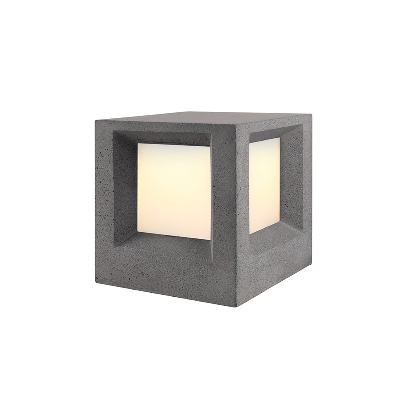 ^ΦΩΤΙΣΤΙΚΟ ΚΗΠΟΥ 200MM IP65 Ε27 Max.7W ΜΑΥΡΟ ΤΣΙΜΕΝΤΟ & PC ΚΑΛΥΜΜΑ