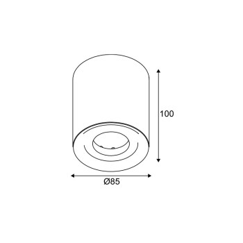 ΟΡΟΦΗΣ Φ/Σ 1ΧGU10 ΚΟΚΚΙΝΟ ΤΣΙΜΕΝΤΟ D8,5XH10CM MONTE