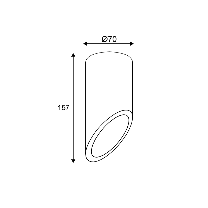 ^ΟΡΟΦΗΣ Φ/Σ 1ΧGU10 ΜΑΥΡΟ ΤΣΙΜΕΝΤΟ D7XH16CM FALTSO