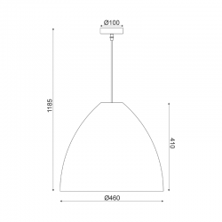 ΚΡΕΜΑΣΤΟ Φ/Σ 1ΧΕ27 ΚΑΛΑΜΙ Φ45ΧH119CM OIA