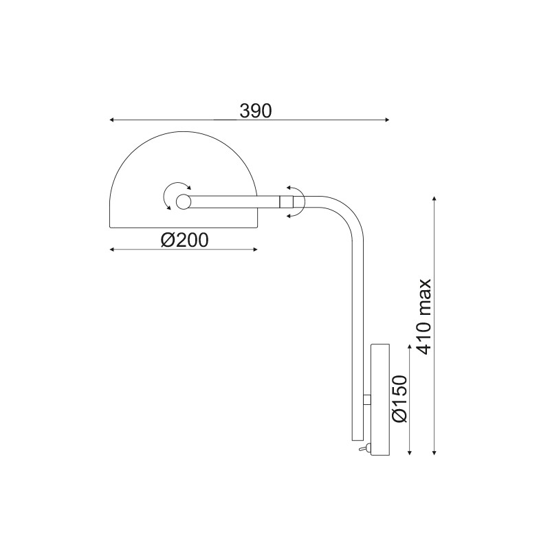 ΕΠΙΤΟΙΧΟ Φ/Σ 1ΧΕ27 ΜΕΤΑΛΛΙΚΟ 25Χ30ΧΗ42CM OCEANUS