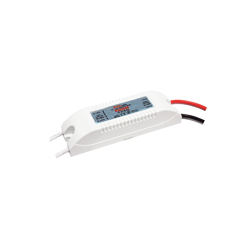 ^MINI PLASTIC CV LED DRIVER 12W 230V AC-12V DC 1A IP20 WITH CABLES ^MINI PLASTIC CV LED DRIVER 12W 230V AC-12V DC 1A IP20 WITH CABLES