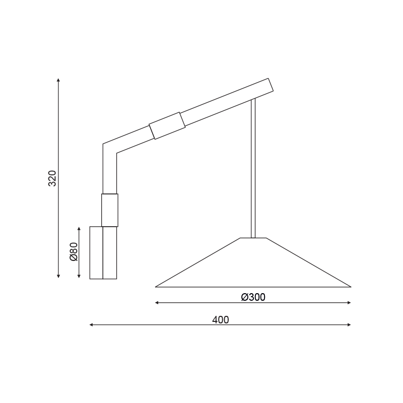 NETTO ΕΠΙΤΟΙΧΟ Φ/Σ 1Χ GX53 WALNUT ΞΥΛΟ 30Χ40Χ32CM NAIROBI