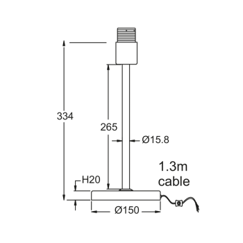 NETTO ΜΕΤ/ΚΟ Φ/Σ ΠΟΡΤΑΤΙΦ 1ΧΕ27 ΛΕΥΚΟ-ΛΕΥΚ ΚΑΛΔ. ΚΥΚΛ.ΒΑΣΗ Η29,8cm MIX&MATCH