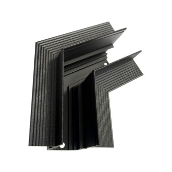 ΓΩΝΙΑ 120° ΓΙΑ ΜΑΓΝΗΤΙΚΗ ΡΑΓΑ TRIMLESS  ΜΑΥΡΗ ΜΑΤ