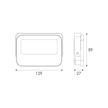 ΠΡΟΒΟΛΕΑΣ LED SMD ΛΕΥΚΟΣ  20W 3CCT 2000LM 185-265V RA>80 IP66