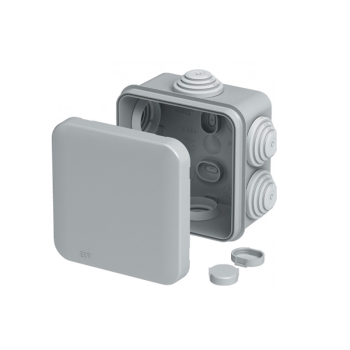 ^ΚΥΤΙΟ ΔΙΑΚΛΑΔΩΣΗΣ ΚΑΛΩΔΙΩΝ 100x100x50mm ΓΚΡΙ 6 ΔΙΟΔΩΝ IP55