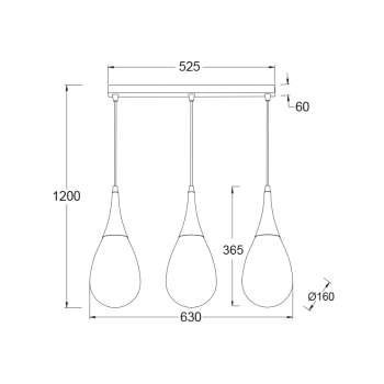 ΜΕΤΑΛ.ΚΡΕΜΑΣΤΟ Φ/Σ 3ΧΕ14 ΡΑΓΑ ΧΑΛΚΙΝ-ΚΕΧΡΙΜΠΑΡ ΓΥΑΛΙ 64Χ16cm ATENA