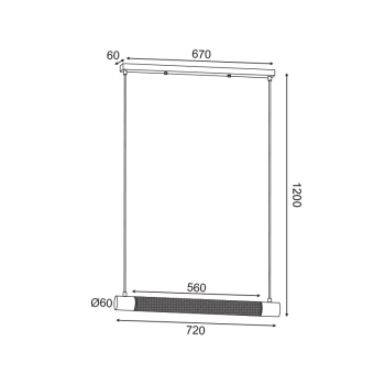 NETTO ΚΡΕΜΑΣΤΟ Φ/Σ 2ΧΕ27 ΜΑΥΡΟ ΜΕΤΑΛΛΙΚΟ 72Χ6XH120CM ALCATRAZ NETTO ΚΡΕΜΑΣΤΟ Φ/Σ 2ΧΕ27 ΜΑΥΡΟ ΜΕΤΑΛΛΙΚΟ 72Χ6XH120CM ALCATRAZ