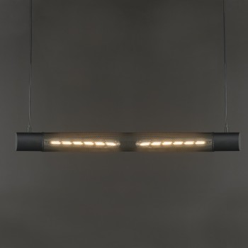 NETTO ΚΡΕΜΑΣΤΟ Φ/Σ 2ΧΕ27 ΜΑΥΡΟ ΜΕΤΑΛΛΙΚΟ 72Χ6XH120CM ALCATRAZ