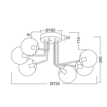 ΟΡΟΦΗΣ Φ/Σ 6ΧΕ14 ΜΕΤΑΛΛΙΚΟ ΜΑΥΡΟ+ΦΙΜΕ ΓΥΑΛΙ BOMBAY