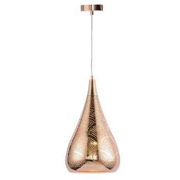 NETTO ΚΡΕΜΑΣΤΟ Φ/Σ 1ΧΕ27 ΜΕΤΑΛΛΙΚΟ ΓΥΑΛΙΣΤΟ ΧΑΛΚΙΝΟ Φ20ΧΗ41Χ160CM PLEIADES