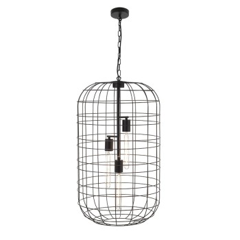 NETTO ΚΡΕΜΑΣΤΟ Φ/Σ 3ΧΕ27 ΜΕΤΑΛΛΙΚΟ ΜΑΥΡΟ Φ43ΧΗ120CM PROMETHEUS