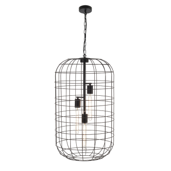 NETTO ΚΡΕΜΑΣΤΟ Φ/Σ 3ΧΕ27 ΜΕΤΑΛΛΙΚΟ ΜΑΥΡΟ Φ43ΧΗ120CM PROMETHEUS