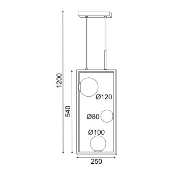 ^ΚΡΕΜΑΣΤΟ Φ/Σ 3xG9 QUADRO ΜΑΥΡΟ ΜΕΤ/ΚΟ +ΛΕΥΚΟ ΓΥΑΛΙ 25Χ12Χ120CM ^ΚΡΕΜΑΣΤΟ Φ/Σ 3xG9 QUADRO ΜΑΥΡΟ ΜΕΤ/ΚΟ +ΛΕΥΚΟ ΓΥΑΛΙ 25Χ12Χ120CM