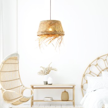 ^ΚΡΕΜΑΣΤΟ Φ/Σ 1xE27 ANDROS GRASS RATTAN Φ40Χ120CM ^ΚΡΕΜΑΣΤΟ Φ/Σ 1xE27 ANDROS GRASS RATTAN Φ40Χ120CM