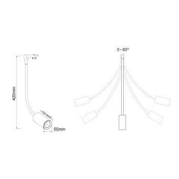 BLACK LED TRACK LIGHT 10W 3000K 4WIRES 24° 850LM 230V Ra80 BLACK LED TRACK LIGHT 10W 3000K 4WIRES 24° 850LM 230V Ra80