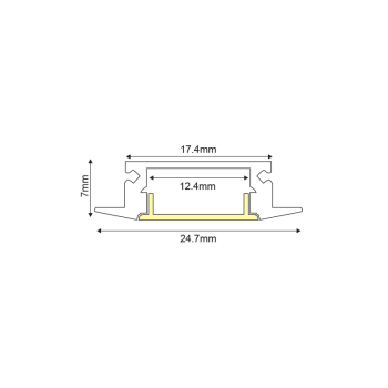 MINI ΠΡΟΦΙΛ ΑΛΟΥΜΙΝΙΟΥ ΜΕ ΟΠΑΛ ΚΑΛΛΥΜΑ 2m/pc MINI ΠΡΟΦΙΛ ΑΛΟΥΜΙΝΙΟΥ ΜΕ ΟΠΑΛ ΚΑΛΛΥΜΑ 2m/pc