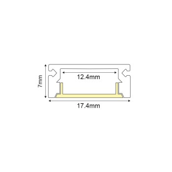 MINI ΠΡΟΦΙΛ ΑΛΟΥΜΙΝΙΟΥ ΜΕ ΟΠΑΛ ΚΑΛΛΥΜΑ 2m/pc