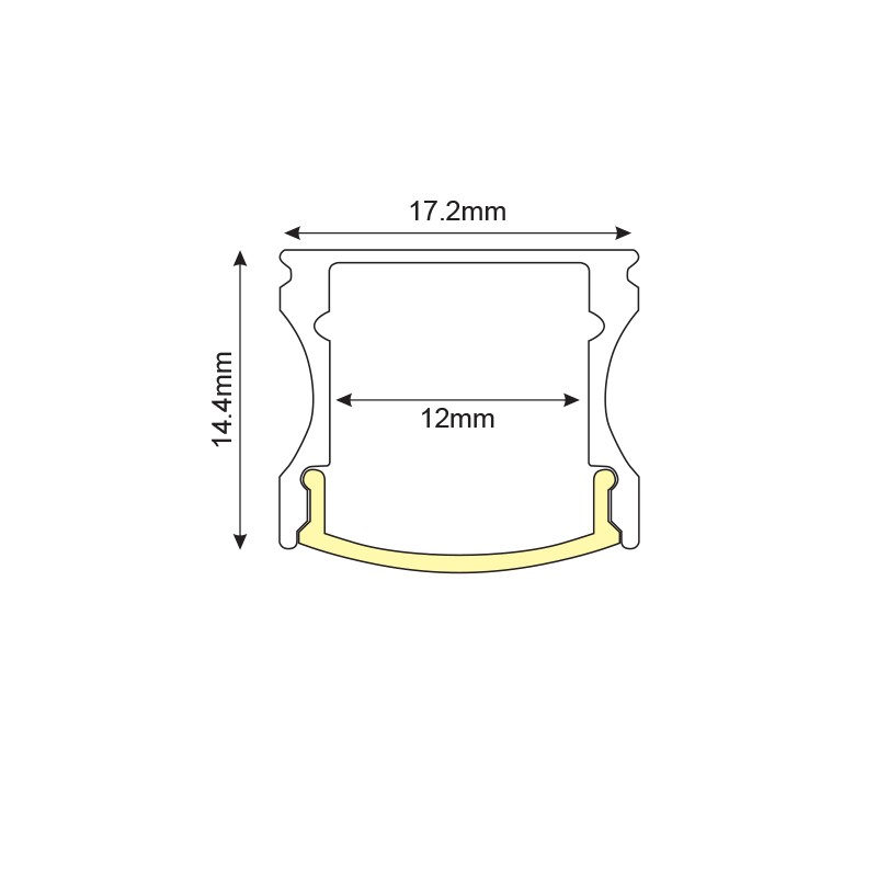 SCAR ΠΡΟΦΙΛ ΑΛΟΥΜΙΝΙΟΥ P113 ΜΕ ΟΠΑΛ PC ΚΑΛΛΥΜΑ 2m/pc