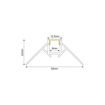 ISLA ΠΡΟΦΙΛ ΑΛΟΥΜΙΝΙΟΥ P122 ΜΕ ΟΠΑΛ PC ΚΑΛΛΥΜΑ 2m/pc