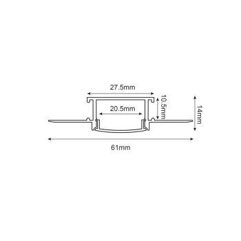 ΕΥΚΑΜΠΤΟ TRIMLESS ΠΡΟΦΙΛ ΑΛΟΥΜΙΝΙΟΥ P125FL ΜΕ ΟΠΑΛ ΚΑΛΥΜΜΑ ΣΙΛΙΚΟΝΗΣ 2m/pc ΕΥΚΑΜΠΤΟ TRIMLESS ΠΡΟΦΙΛ ΑΛΟΥΜΙΝΙΟΥ P125FL ΜΕ ΟΠΑΛ ΚΑΛΥΜΜΑ ΣΙΛΙΚΟΝΗΣ 2m/pc