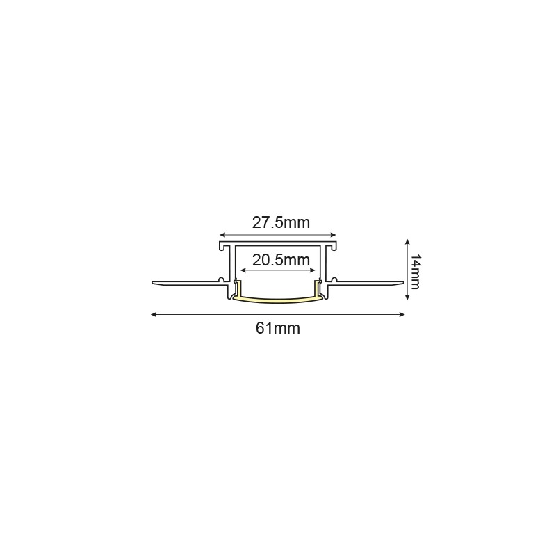 LOND ΠΡΟΦΙΛ ΑΛΟΥΜΙΝΙΟΥ P125 ΜΕ ΟΠΑΛ PC ΚΑΛΛΥΜΑ 2m/pc LOND ΠΡΟΦΙΛ ΑΛΟΥΜΙΝΙΟΥ P125 ΜΕ ΟΠΑΛ PC ΚΑΛΛΥΜΑ 2m/pc