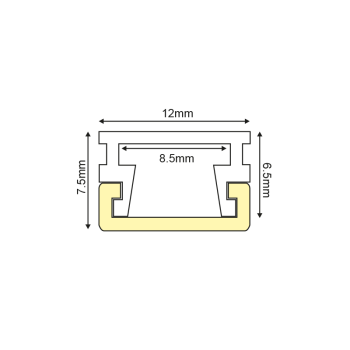 BRAEL ΠΡΟΦΙΛ ΑΛΟΥΜΙΝΙΟΥ P127U ME ΟΠΑΛ PC ΚΑΛΥΜΜΑ 2m/pc