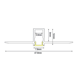 LATE ULTRA MINI TRIMLESS ΠΡΟΦΙΛ ΑΛΟΥΜΙΝΙΟΥ ΜΕ ΟΠΑΛ PC ΚΑΛΛΥΜΑ 2m/pc LATE ULTRA MINI TRIMLESS ΠΡΟΦΙΛ ΑΛΟΥΜΙΝΙΟΥ ΜΕ ΟΠΑΛ PC ΚΑΛΛΥΜΑ 2m/pc