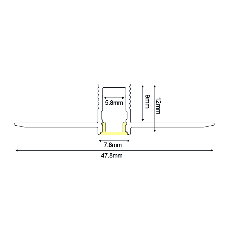 LATE ULTRA MINI TRIMLESS ALUMINUM PROFILE WITH OPAL PC DIFFUSER 2m/pc LATE ULTRA MINI TRIMLESS ALUMINUM PROFILE WITH OPAL PC DIFFUSER 2m/pc