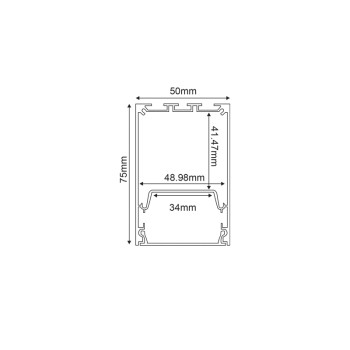 MILO ALUMINUM PROFILE WITH OPAL COVER 3m/pc