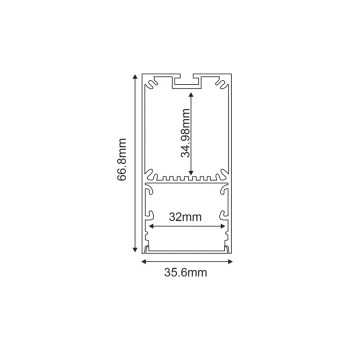 NERI ΠΡΟΦΙΛ ΑΛΟΥΜΙΝΙΟΥ ΜΕ ΟΠΑΛ ΚΑΛΛΥΜΑ 3m/pc