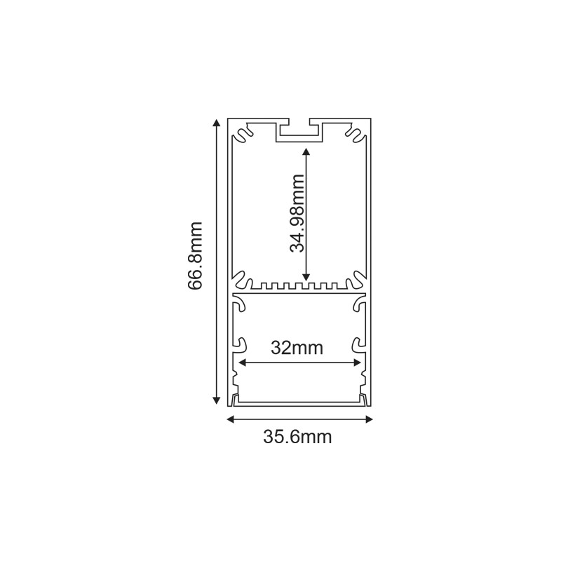 NERI ΠΡΟΦΙΛ ΑΛΟΥΜΙΝΙΟΥ ΜΕ ΟΠΑΛ ΚΑΛΛΥΜΑ 3m/pc