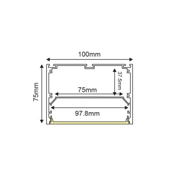INIGO ΠΡΟΦΙΛ ΑΛΟΥΜΙΝΙΟΥ ΜΕ ΟΠΑΛ PC ΚΑΛΥΜΜΑ 3m/pc