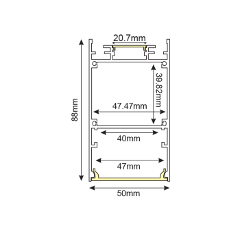 SIEN ΠΡΟΦΙΛ ΑΛΟΥΜΙΝΙΟΥ P288U ME ΟΠΑΛ PC ΚΑΛΥΜΜΑ 2m/pc SIEN ΠΡΟΦΙΛ ΑΛΟΥΜΙΝΙΟΥ P288U ME ΟΠΑΛ PC ΚΑΛΥΜΜΑ 2m/pc