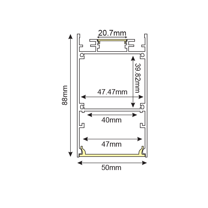 SIEN ΠΡΟΦΙΛ ΑΛΟΥΜΙΝΙΟΥ P288U ME ΟΠΑΛ PC ΚΑΛΥΜΜΑ 2m/pc SIEN ΠΡΟΦΙΛ ΑΛΟΥΜΙΝΙΟΥ P288U ME ΟΠΑΛ PC ΚΑΛΥΜΜΑ 2m/pc