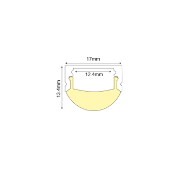 FOCUS ΠΡΟΦΙΛ ΑΛΟΥΜΙΝΙΟΥ P2LAU 60° ΜΕ ΗΜΙΔΙΑΦΑΝΟ PC ΚΑΛΥΜΜΑ 2m/pc