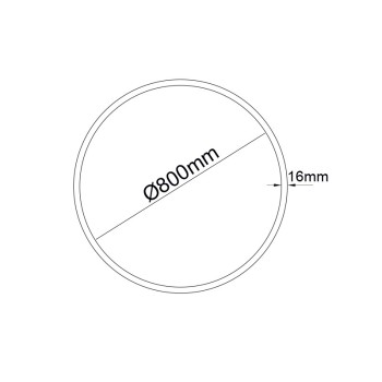OLAN ΑΜΜΩΔΕΣ ΜΑΥΡΟ ΚΥΚΛΙΚΟ ΠΡΟΦΙΛ ΑΛΟΥΜΙΝΙΟΥ ΜΕ PC ΟΠΑΛ ΔΙΑΧΥΤΗ Φ800MM