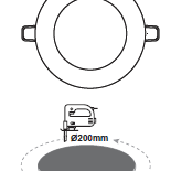 ΛΕΥΚΟ ΣΤΡΟΓΓΥΛΟ LED ΠΑΝΕΛ ΧΩΝΕΥΤΟ 18W 3000K 1700Lm Φ220mm 230V AC Ra80