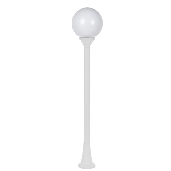 PLASTIC FLOOR GARDEN WHITE LUMINAIRE 100CM Φ200 E27 IP44