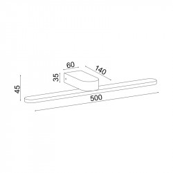 ^ΕΠΙΤΟΙΧΟ Φ/Σ LED 16W 4000K 1040LM ΛΕΥΚΟ ΜΕΤ/ΚΟ IP44 50Χ12Χ4CM PHOEBE