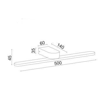 ^ΕΠΙΤΟΙΧΟ Φ/Σ LED 16W 3000K 1040LM ΛΕΥΚΟ ΜΕΤ/ΚΟ IP44 50Χ12Χ4CM PHOEBE ^ΕΠΙΤΟΙΧΟ Φ/Σ LED 16W 3000K 1040LM ΛΕΥΚΟ ΜΕΤ/ΚΟ IP44 50Χ12Χ4CM PHOEBE