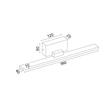 ^ΕΠΙΤΟΙΧΟ Φ/Σ LED 16W 3000K 1040LM ΛΕΥΚΟ ΜΕΤ/ΚΟ IP44 56X7X7CM CHLOE ^ΕΠΙΤΟΙΧΟ Φ/Σ LED 16W 3000K 1040LM ΛΕΥΚΟ ΜΕΤ/ΚΟ IP44 56X7X7CM CHLOE
