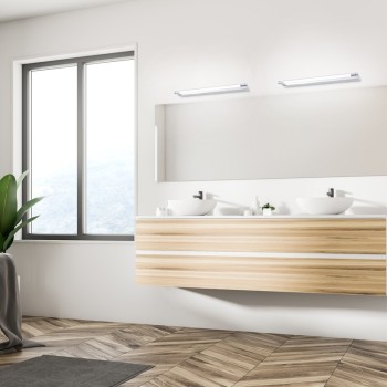 ΕΠΙΤΟΙΧΟ Φ/Σ LED 6W 380LM 4000K ΧΡΩΜΙΟ ΑΛΟΥΜΙΝΙΟ 400Χ100Χ25ΜΜ BATI