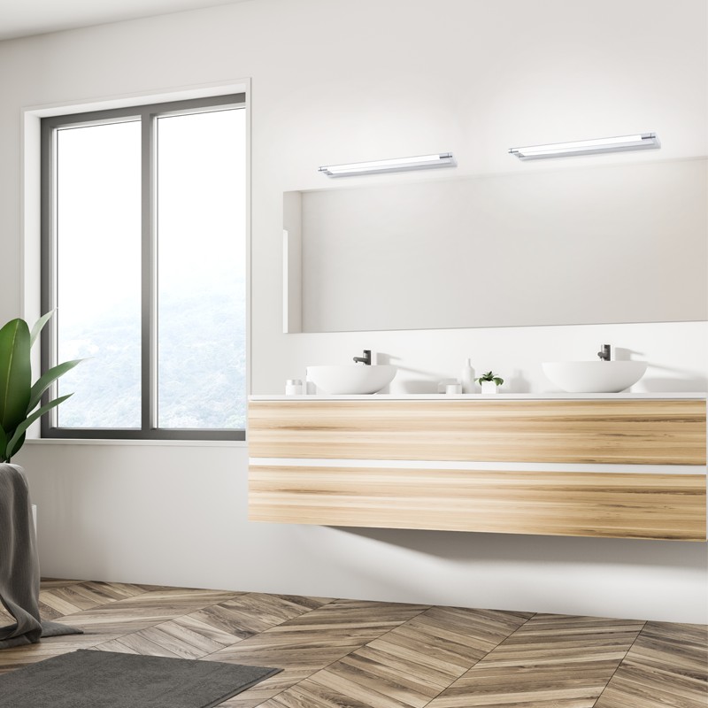 ΕΠΙΤΟΙΧΟ Φ/Σ LED 6W 380LM 4000K ΧΡΩΜΙΟ ΑΛΟΥΜΙΝΙΟ 400Χ100Χ25ΜΜ BATI