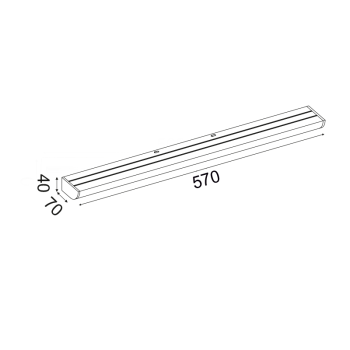 ^ΕΠΙΤΟΙΧΟ Φ/Σ LED 12W 3000K 780LM ΜΑΥΡΟ ΑΛΟΥΜΙΝΙΟ IP44 57X7X4CM KLARA ^ΕΠΙΤΟΙΧΟ Φ/Σ LED 12W 3000K 780LM ΜΑΥΡΟ ΑΛΟΥΜΙΝΙΟ IP44 57X7X4CM KLARA