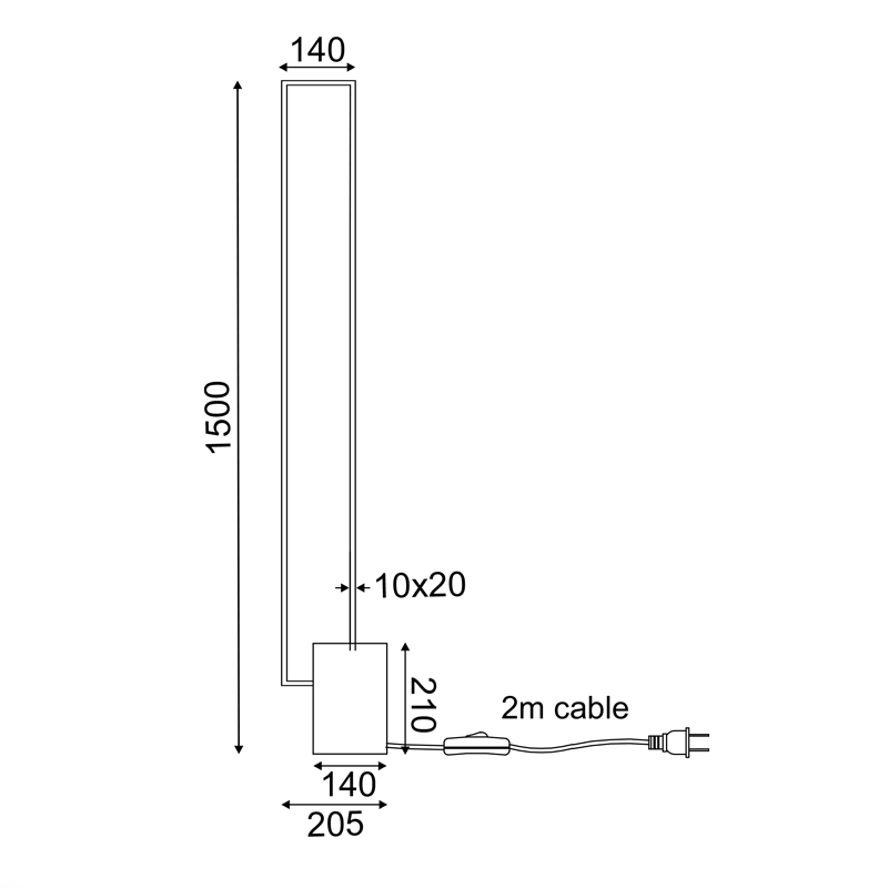 ^ΕΠΙΔΑΠΕΔΙΟ Φ/Σ LED 35W 3000K 2800LM AELIA ΜΑΥΡΟ ΜΕΤ/ΚΟ IP20 20,5X14XH150CM ^ΕΠΙΔΑΠΕΔΙΟ Φ/Σ LED 35W 3000K 2800LM AELIA ΜΑΥΡΟ ΜΕΤ/ΚΟ IP20 20,5X14XH150CM